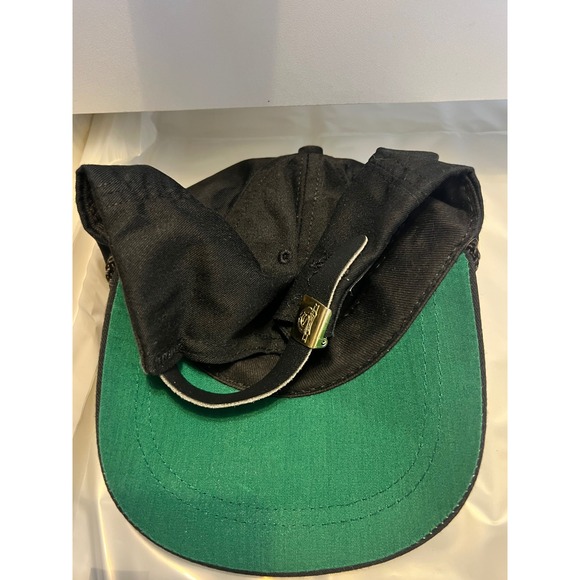 Vintage Littleton Police SWAT Hat Black Cap Leather Strap Green Brim Size OS - Picture 2 of 4